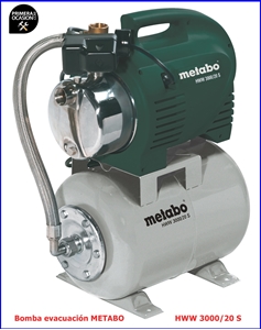 Imagen de Bomba de evacuacion para agua domestica METABO HWW 3000/20 S