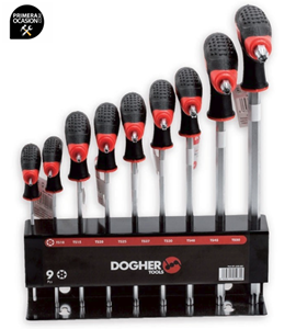 Imagen de Juego 9 llaves en T Torx seguridad DOGHER TOOLS 620-001