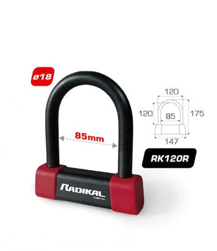 Imagen de Antirrobo tipo U moto RADIKAL RK120R