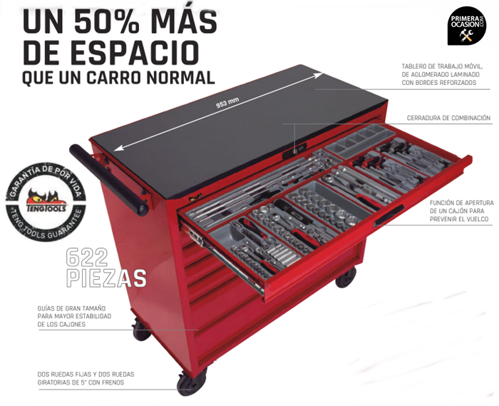 Carro 622 herramientas TENGTOOLS TCMM622N