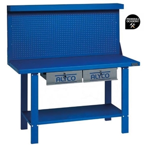 Imagen de Mesa de trabajo con panel y 2 cajones ALYCO 192676