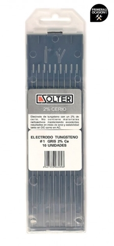 Imagen de 10 Electrodos Tungsteno Gris SOLTER 1,0 mm